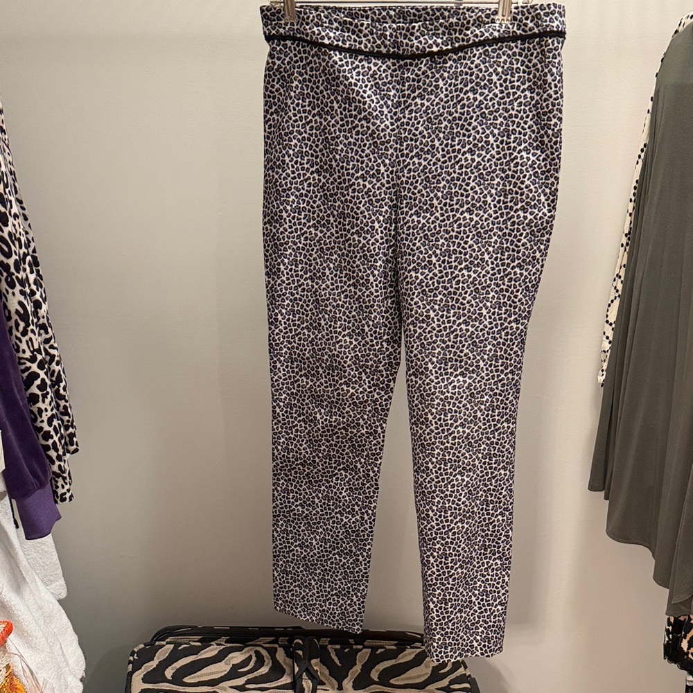Jules & Leopold Black and White Patterned Cropped Pants
